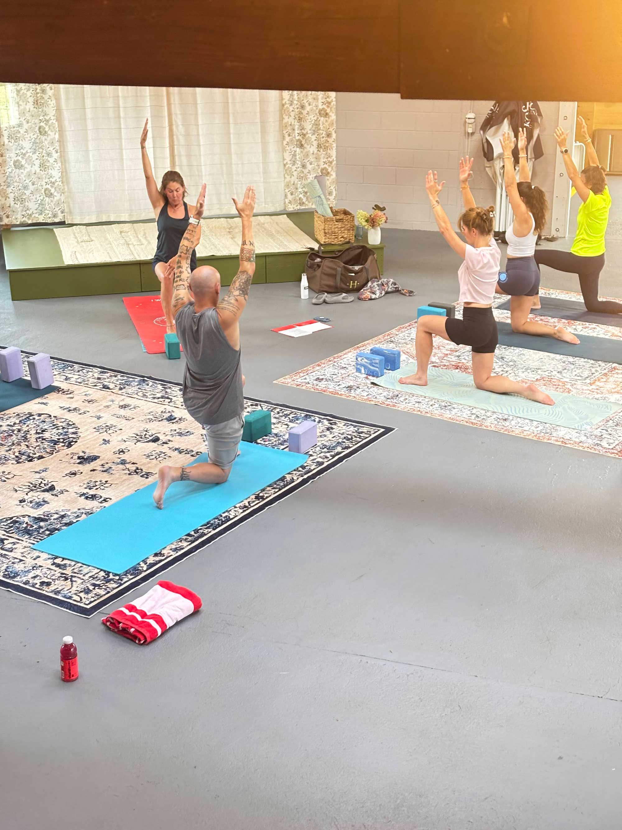 Yoga class at Rifugio